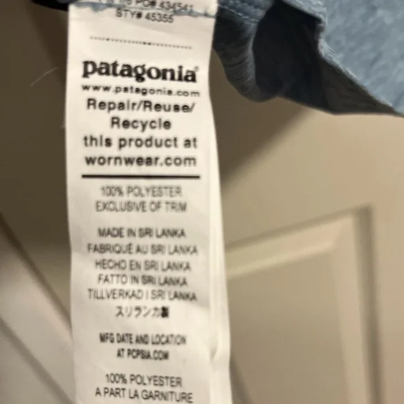 Patagonia Men's Capilene Daily Graphic T-Shirt Size Large Lt Blue Short Sleeve - Picture 4 of 4